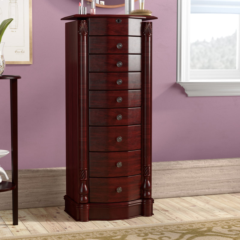 Darby Home Co Zakhar Free Standing Jewelry Armoire with Mirror